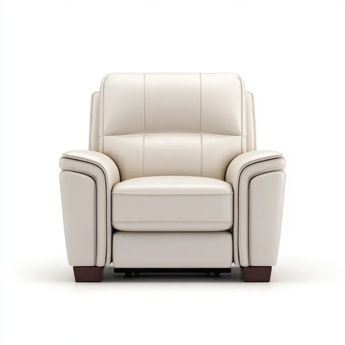 Fauteuil relax inclinable beige en cuir synthétique PU 90 x 95 x 105 cm
